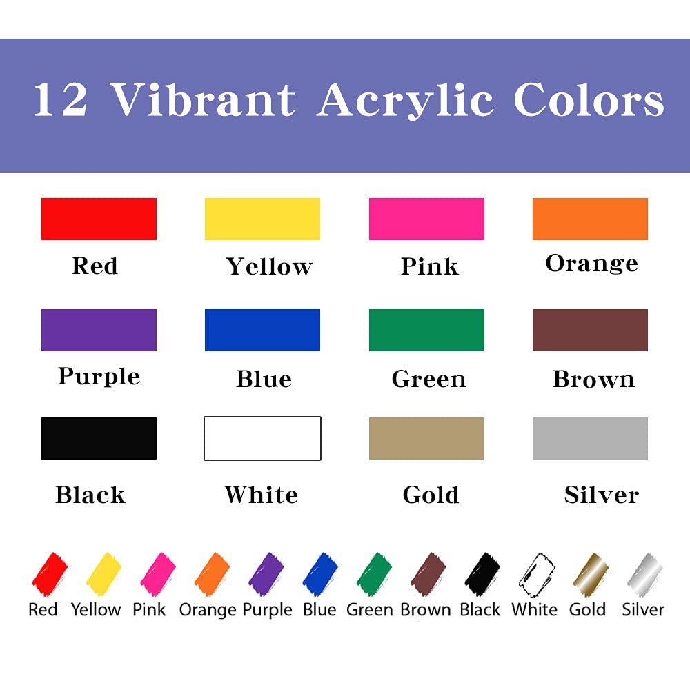 Acrylic Marker 3mm Line #Size_12 Basic Colors