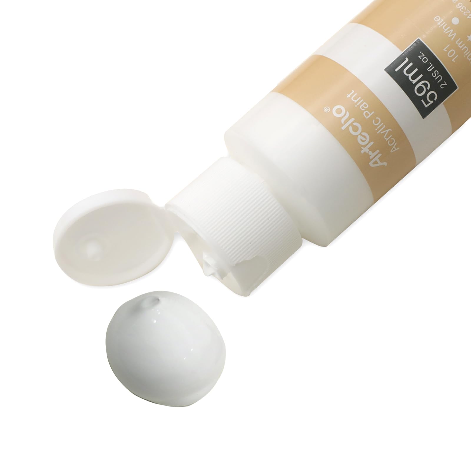 Acrylic Paint 2oz Set #Size_4 PCS Titanium White (59ml / 2oz) 4 Pack