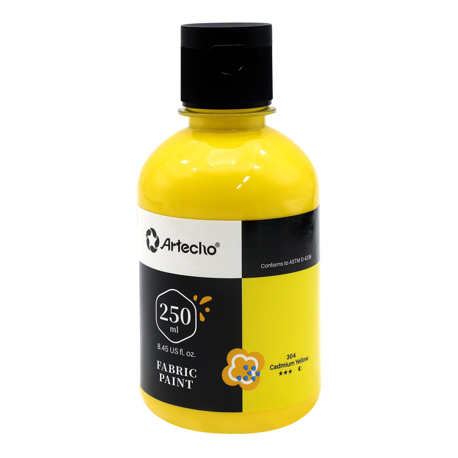 Fabric Paint, Yellow (250ml / 8.45oz)