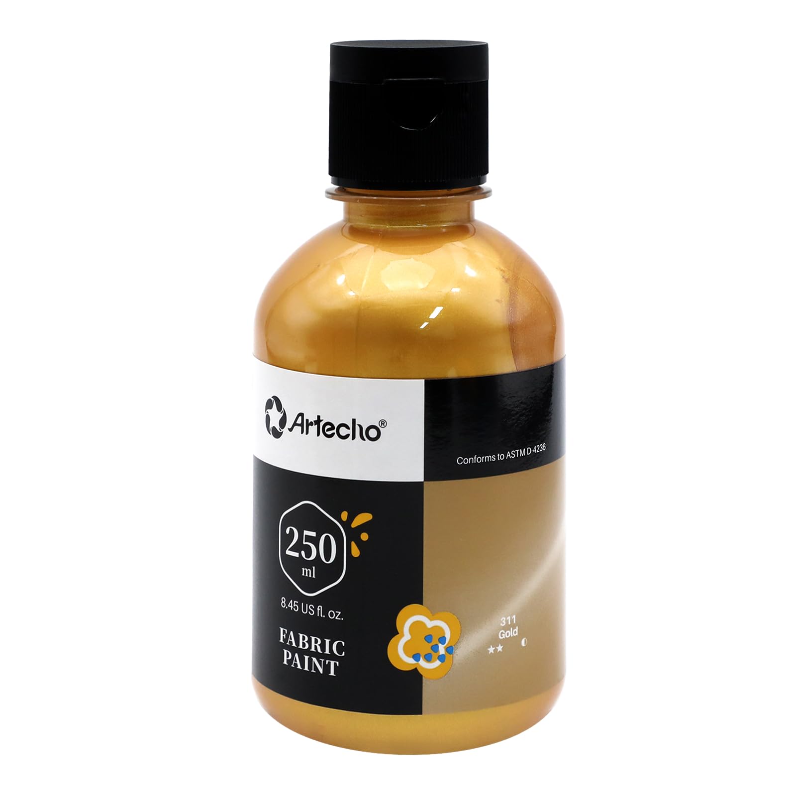 Fabric Paint, Gold (250ml / 8.45oz)