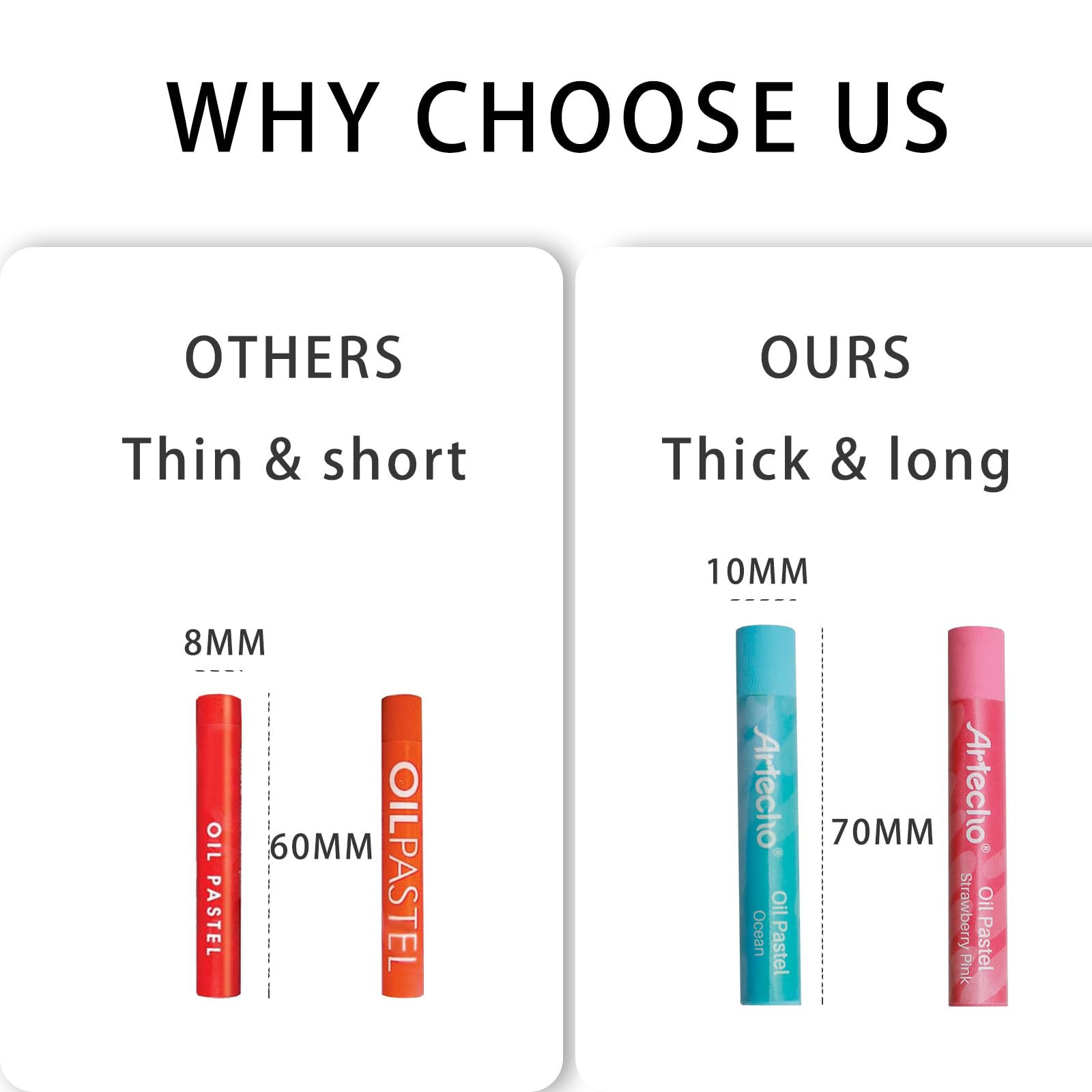 Macaron Soft Oil Pastels Set, 36 Colors (10x70mm)