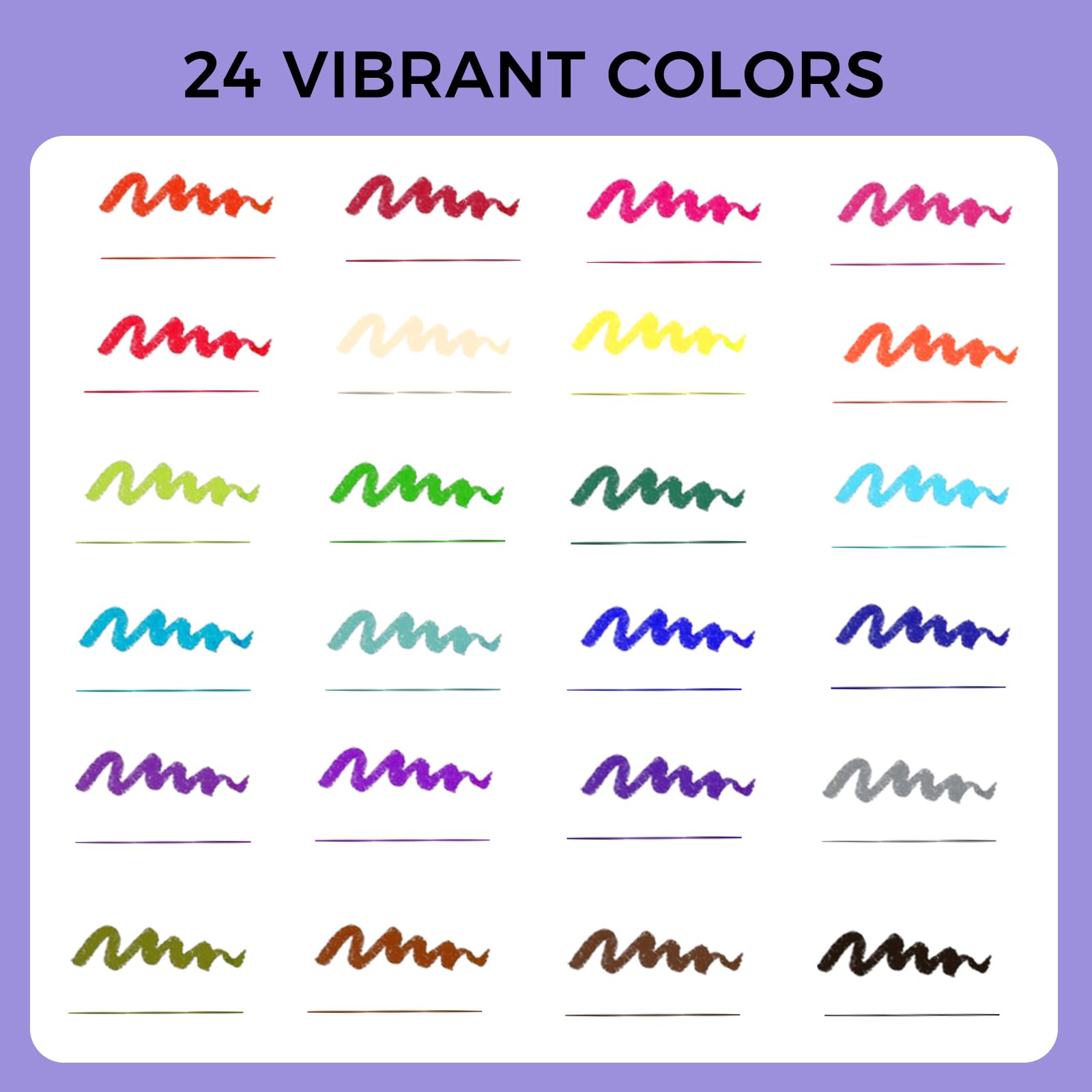Dual-Tip Watercolor Pens Set #Size_24 Colors