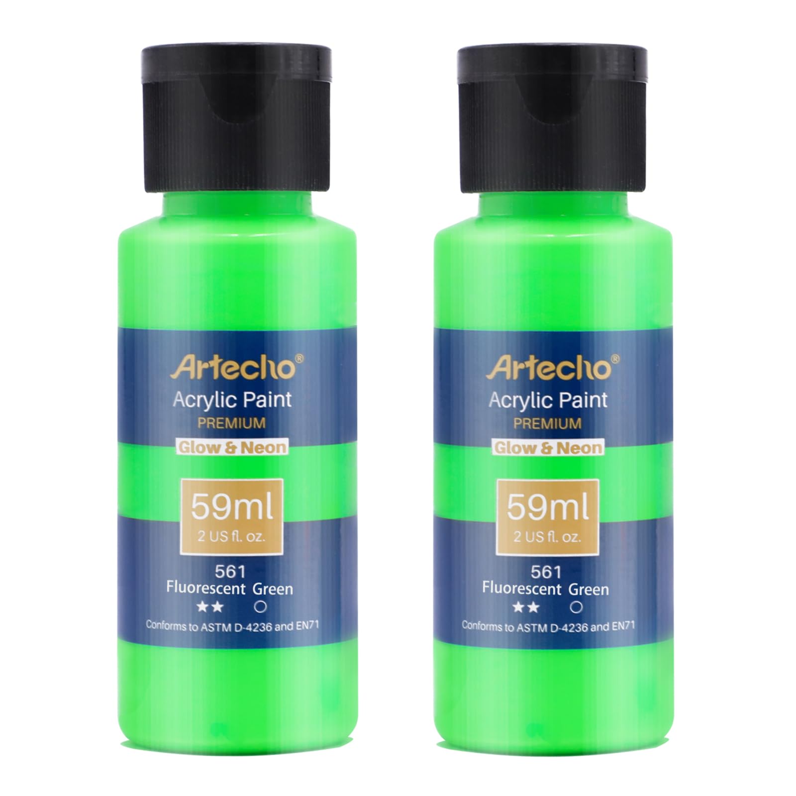 Glow in the Dark Acrylic Paint, Neon Green (59ml / 2oz)