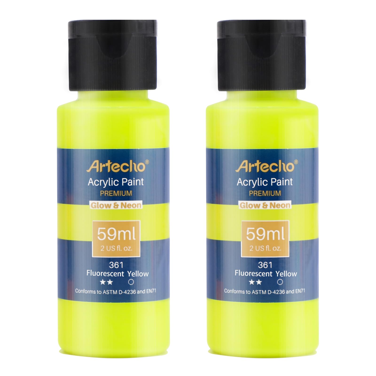 Acrylic Paint 0.7oz Neon Set #Color_Yellow