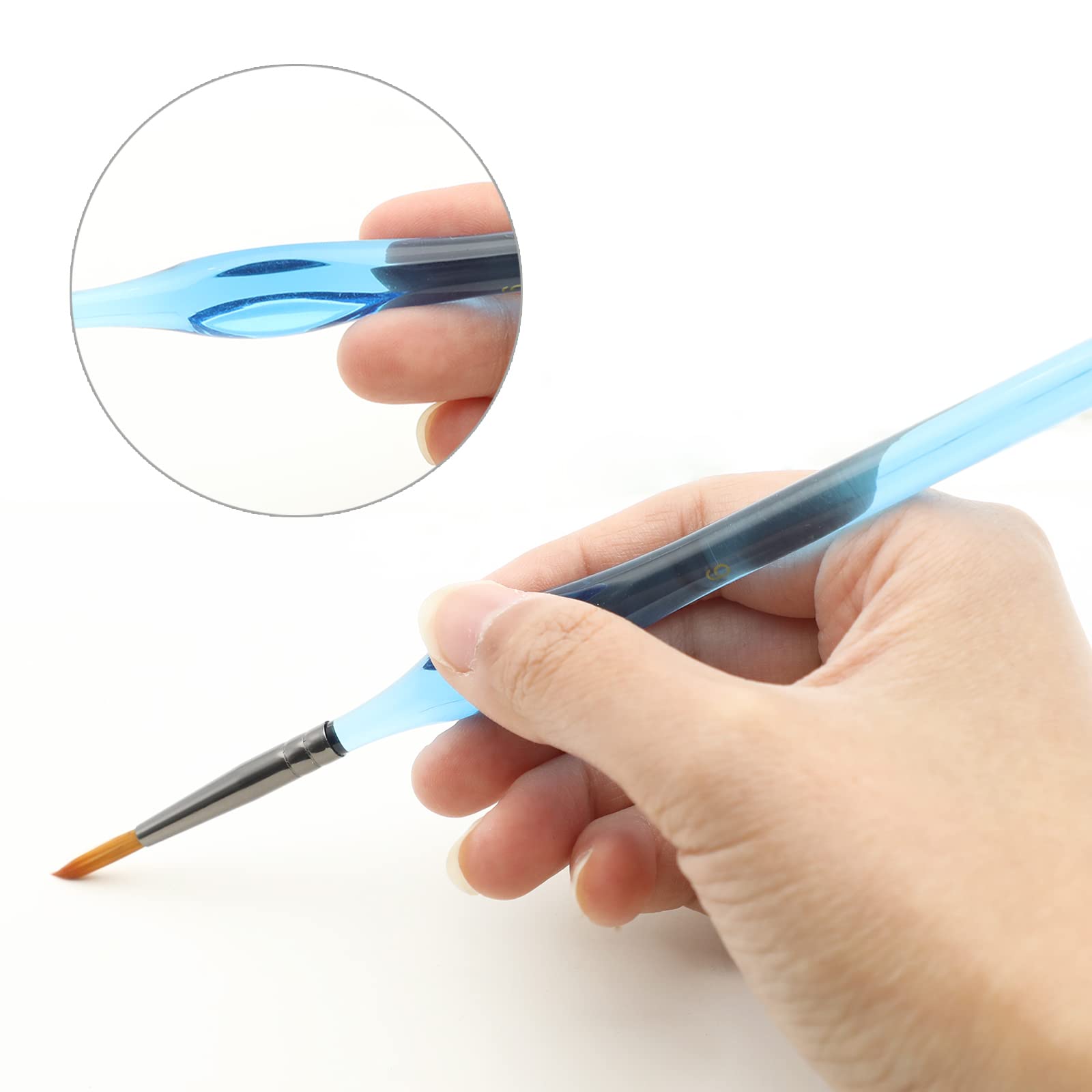 Detail Brush Set #Size_10 PCS Blue - ATO-AB1013