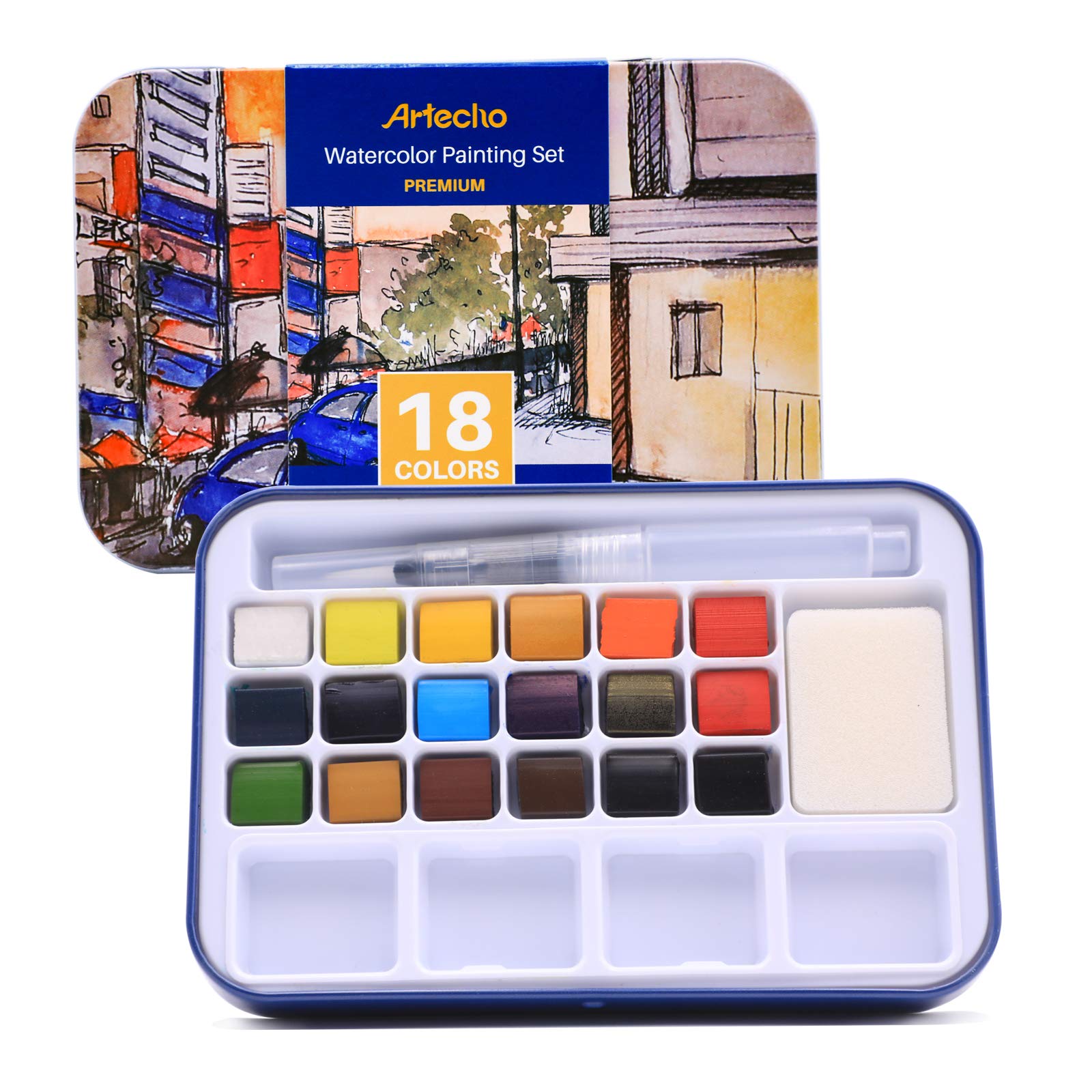 Watercolor Paint Set 100 Colors #Size_18 Basic Colors