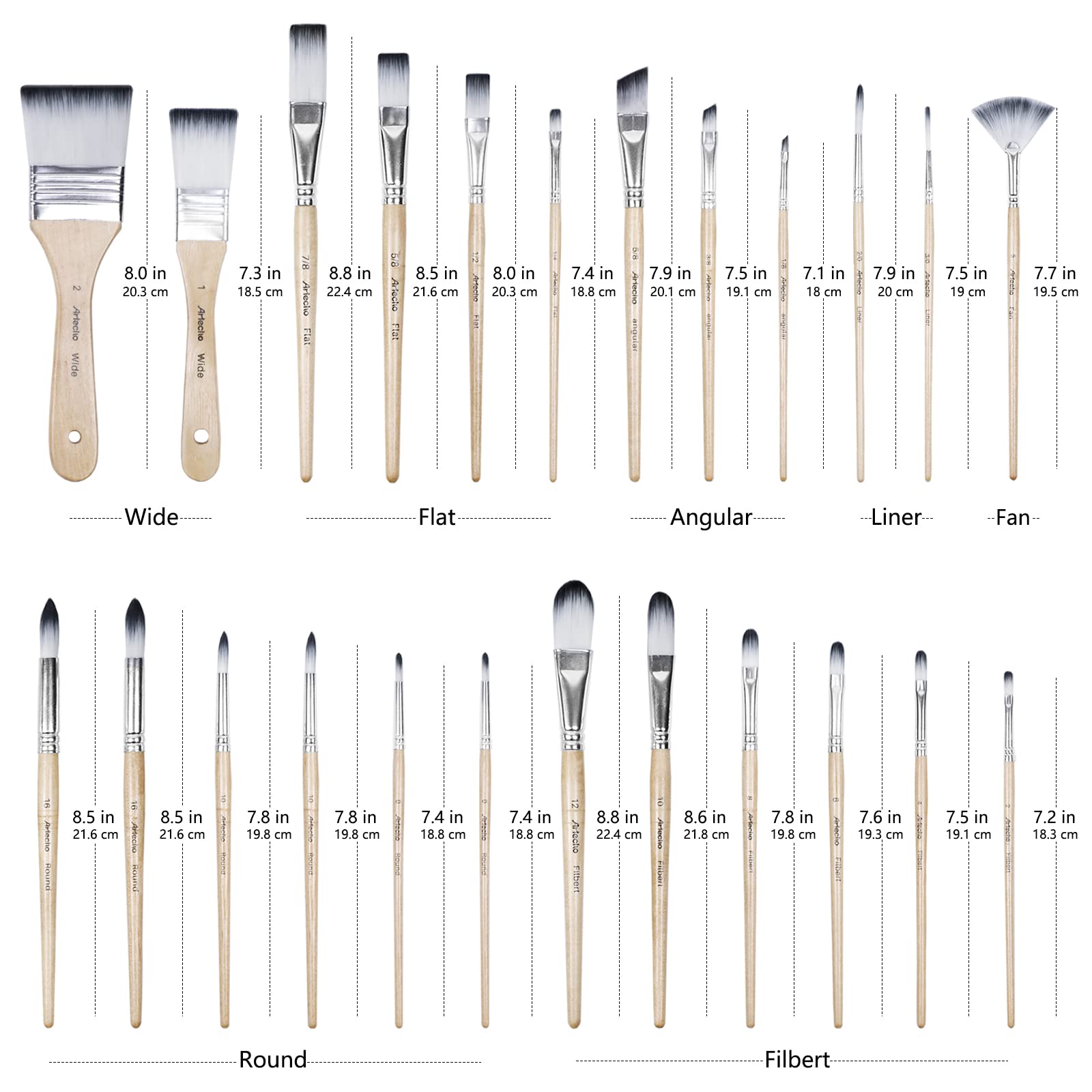 Artist Brush Basic Set #Size_24 PCS