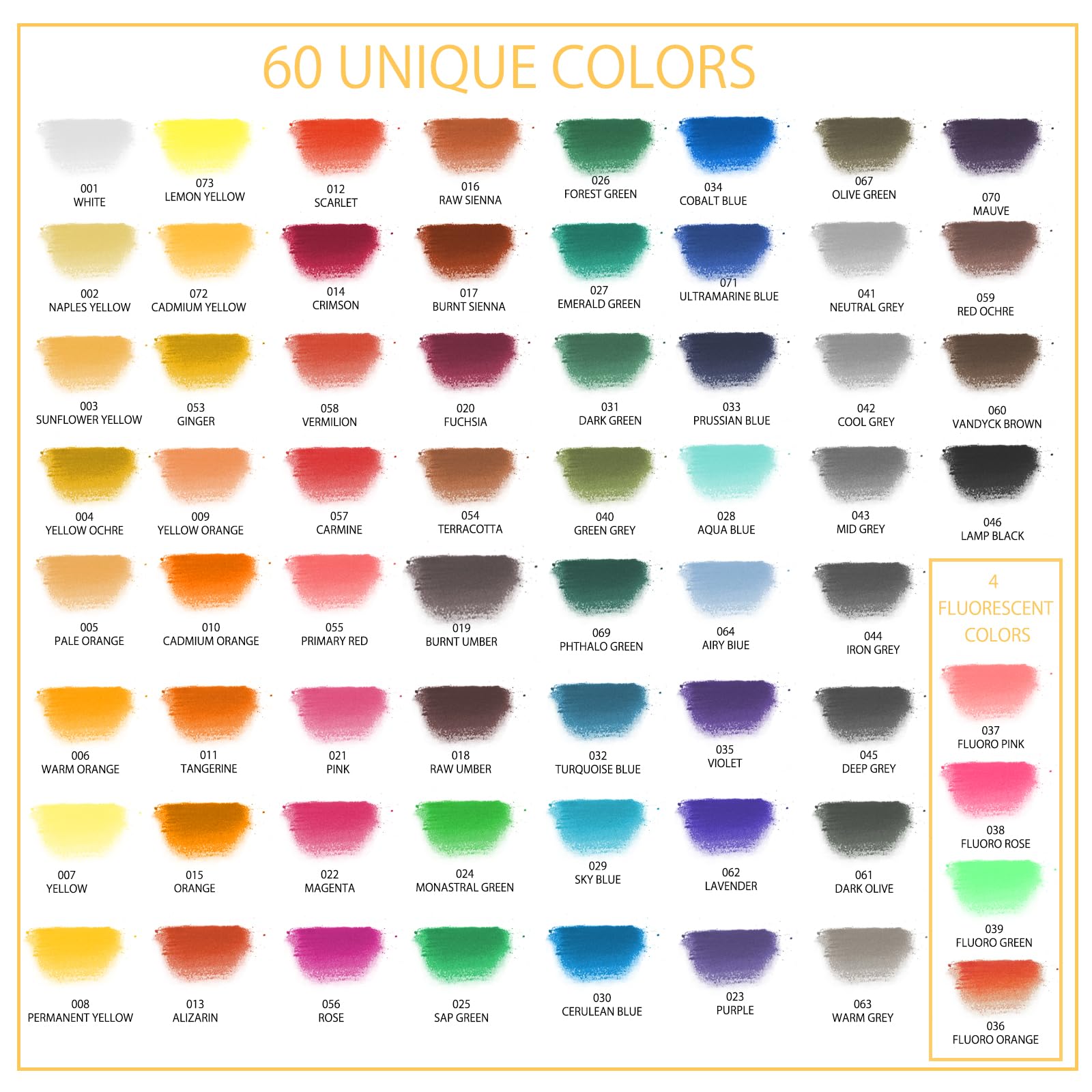 Soft Pastels Set, 66 PCS / 64 Colors