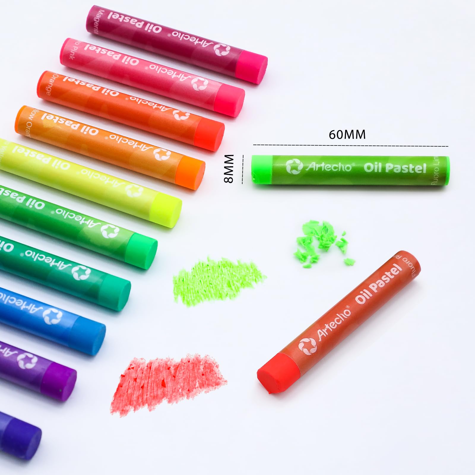 Oil Pastel Set 8mm #Size_12 Colors