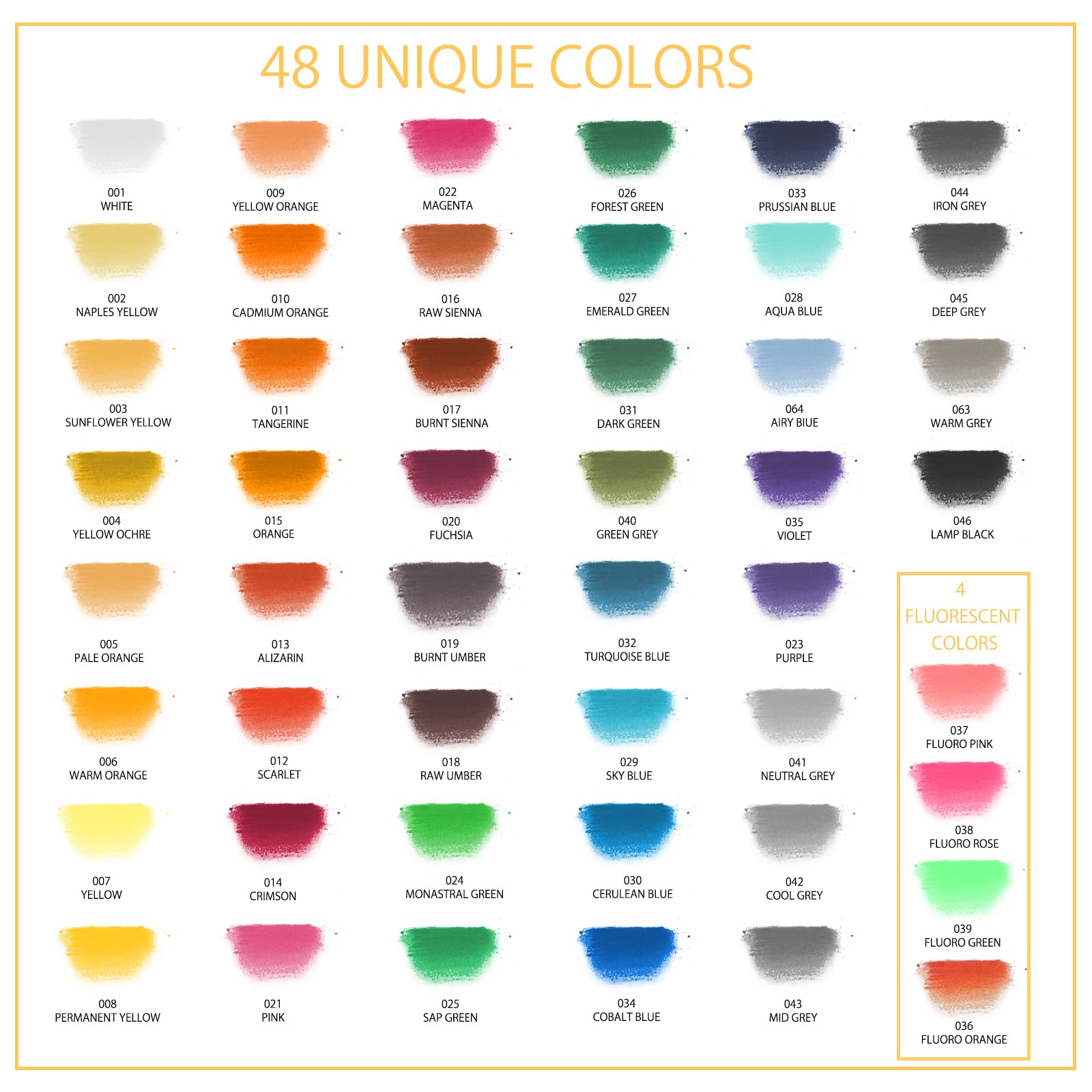 Soft Pastels Set, 50 PCS / 48 Colors