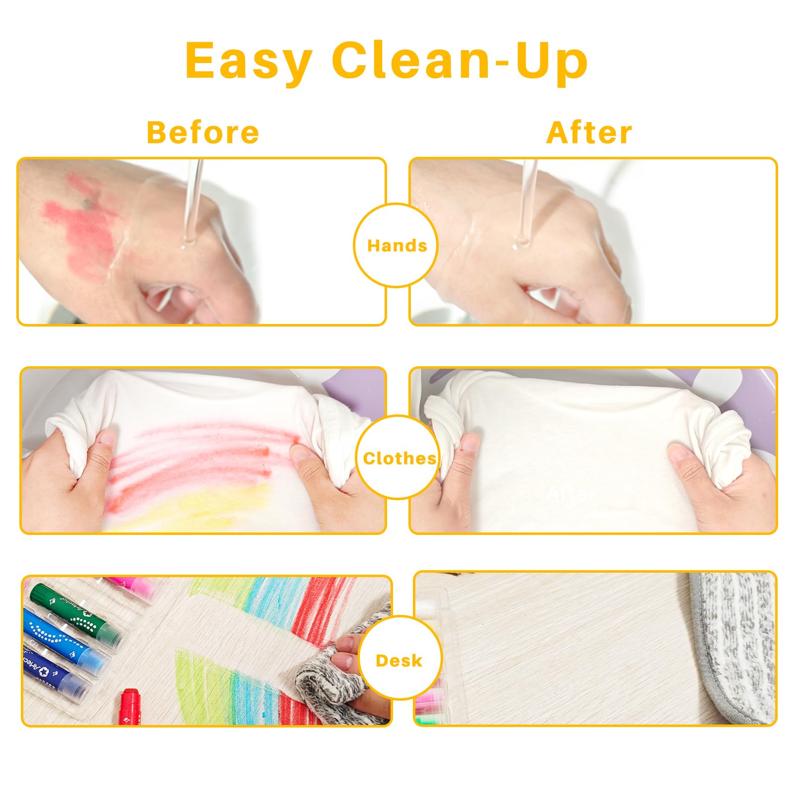 Washable Tempera Paint Sticks, 24 Colors