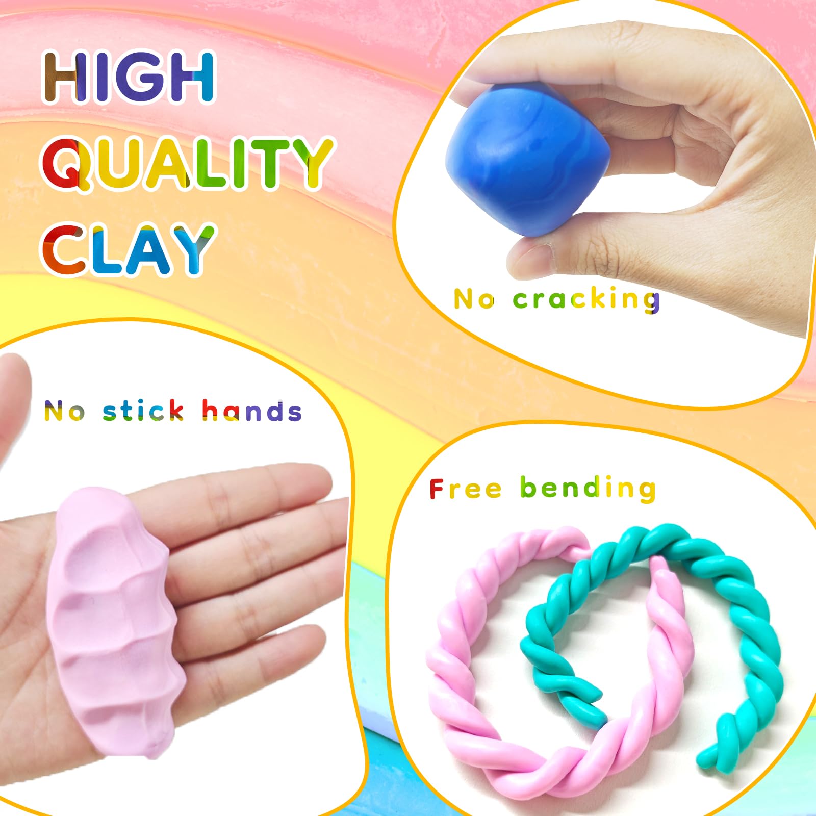 Polymer Clay Set #Size_50 Basic Colors
