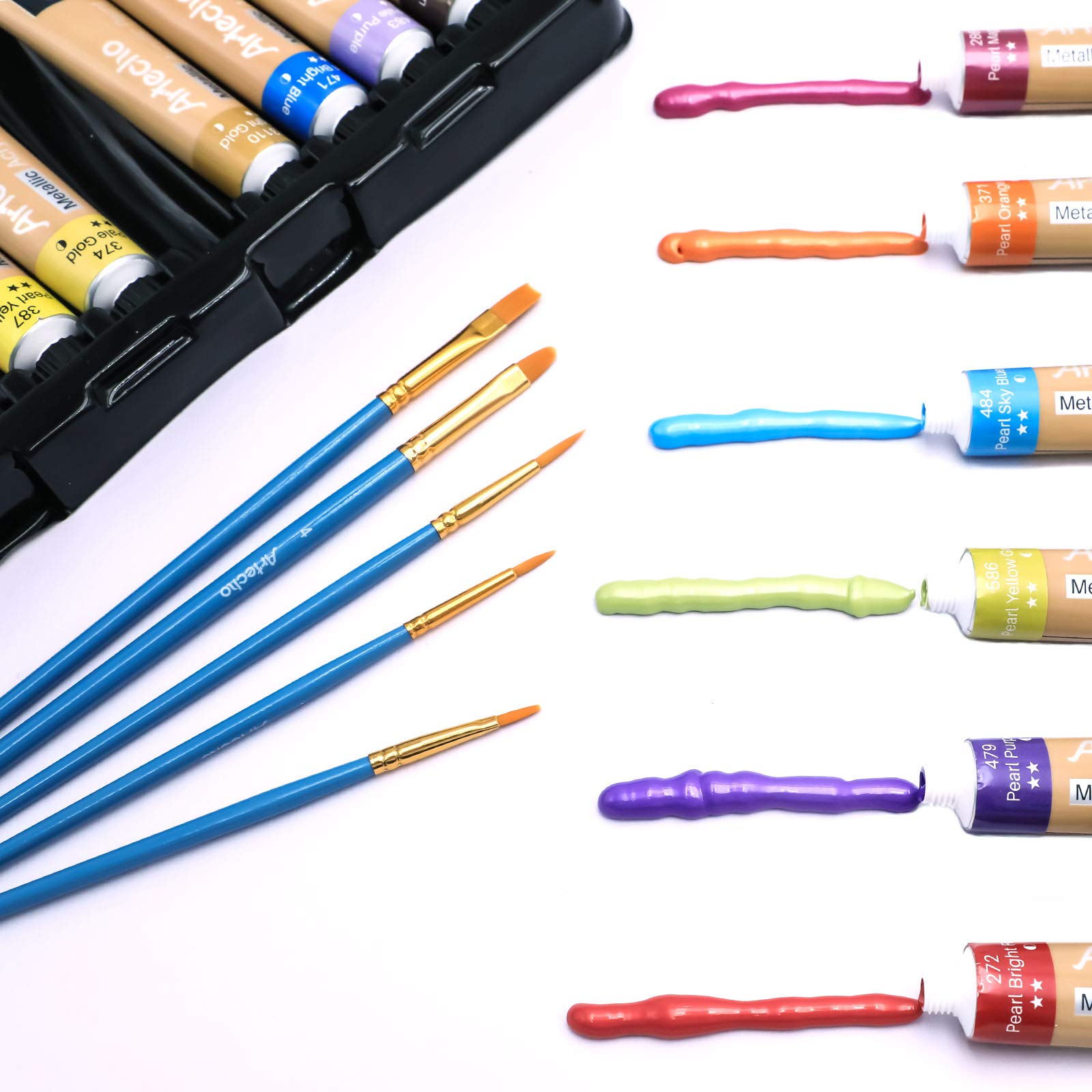 Acrylic Paint Metallic Set #Size_24 Colors (0.74oz)