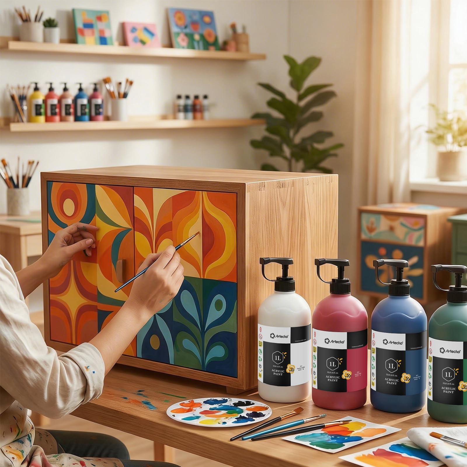 Acrylic Paint 1L #Color_Phthalo Blue