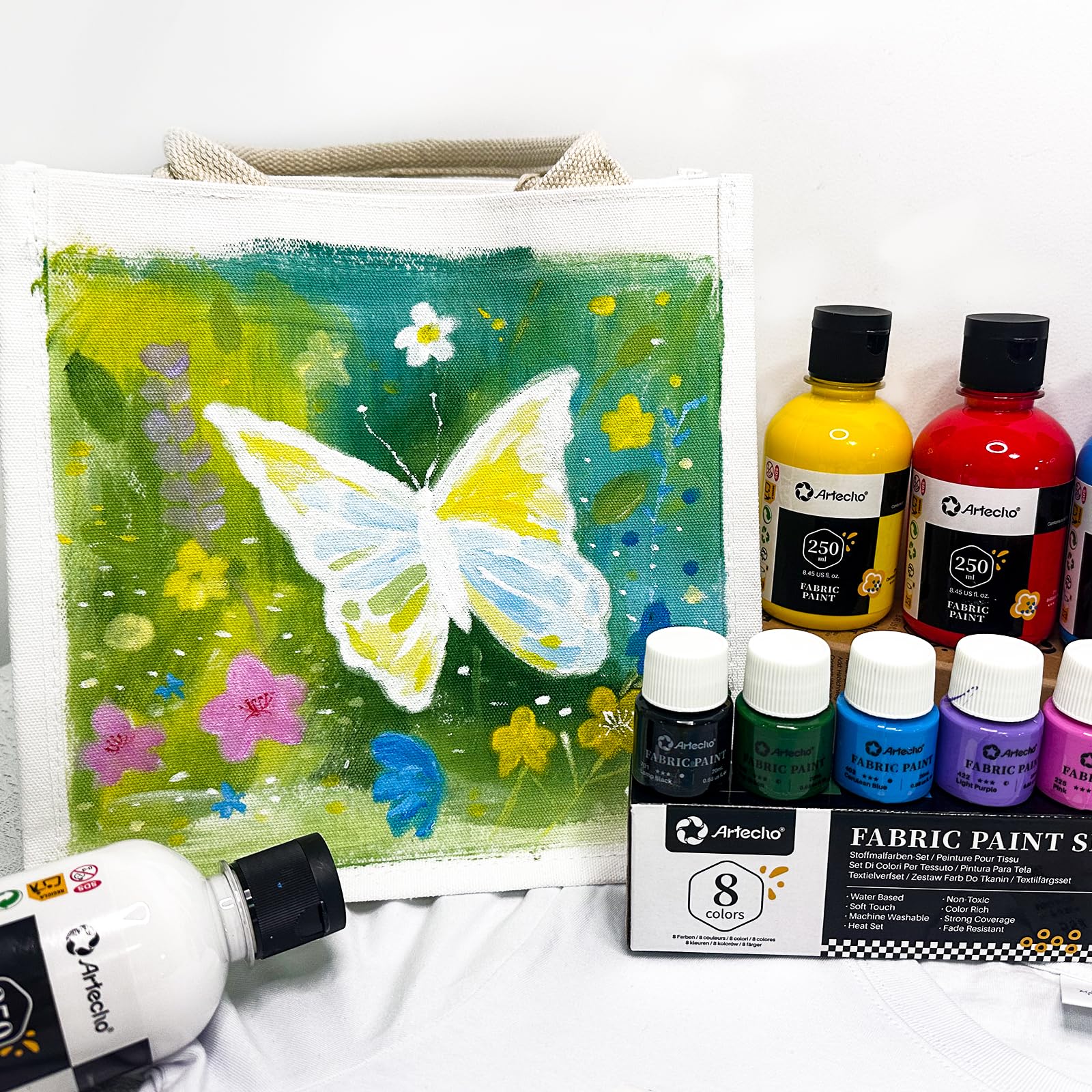 Fabric Paint Set, 8 Colors (20ml / 0.7oz)