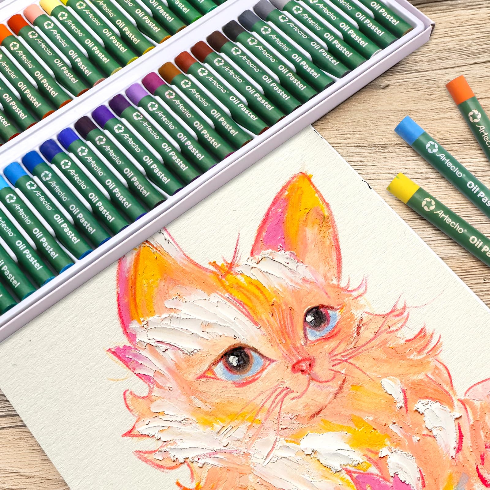 Oil Pastel Set 8mm #Size_8x60mm 75 Basic Colors 75 PCS