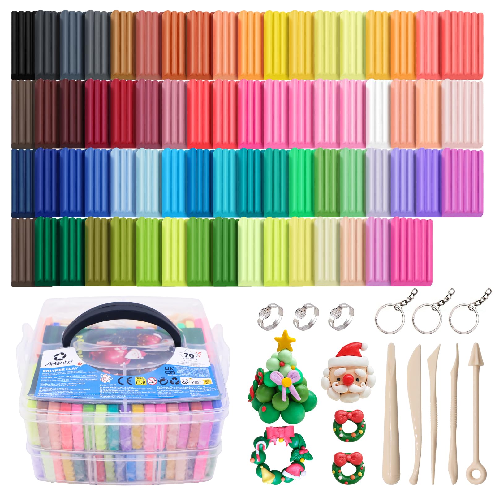 Polymer Clay Set #Size_70 Basic Colors