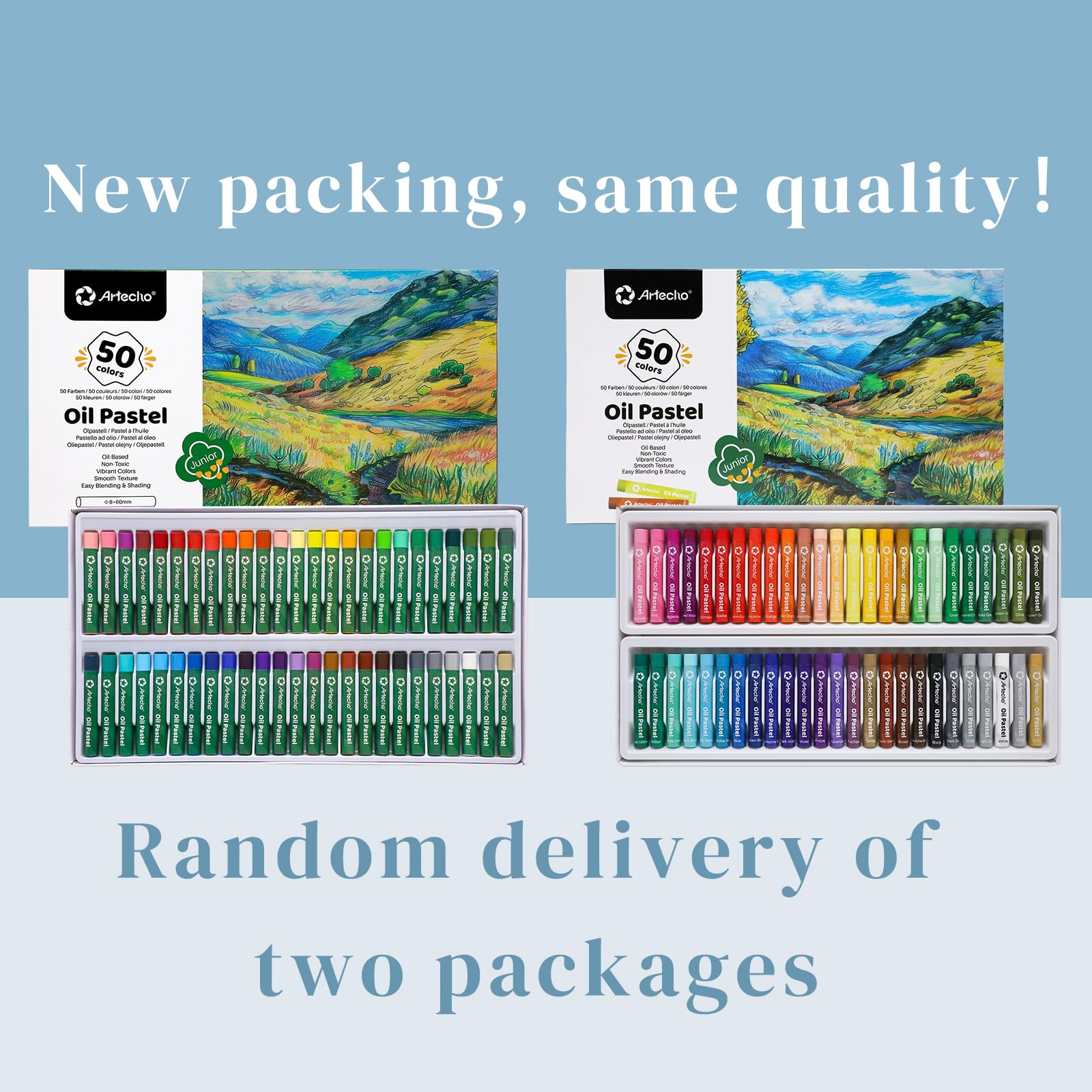 Soft Oil Pastels Set, 50 Colors (8x60mm)