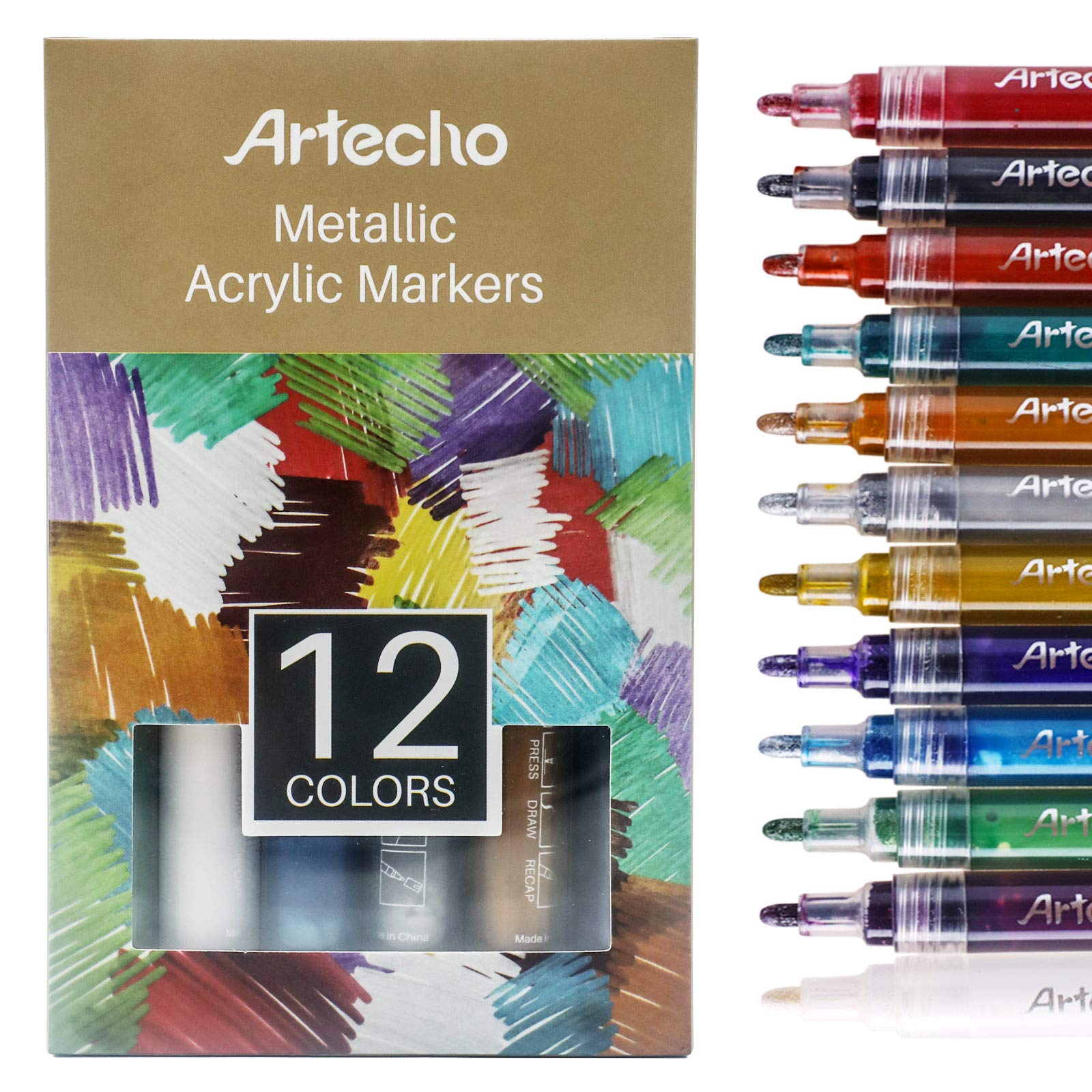 Acrylic Marker 3mm Line #Size_12 Metallic Colors