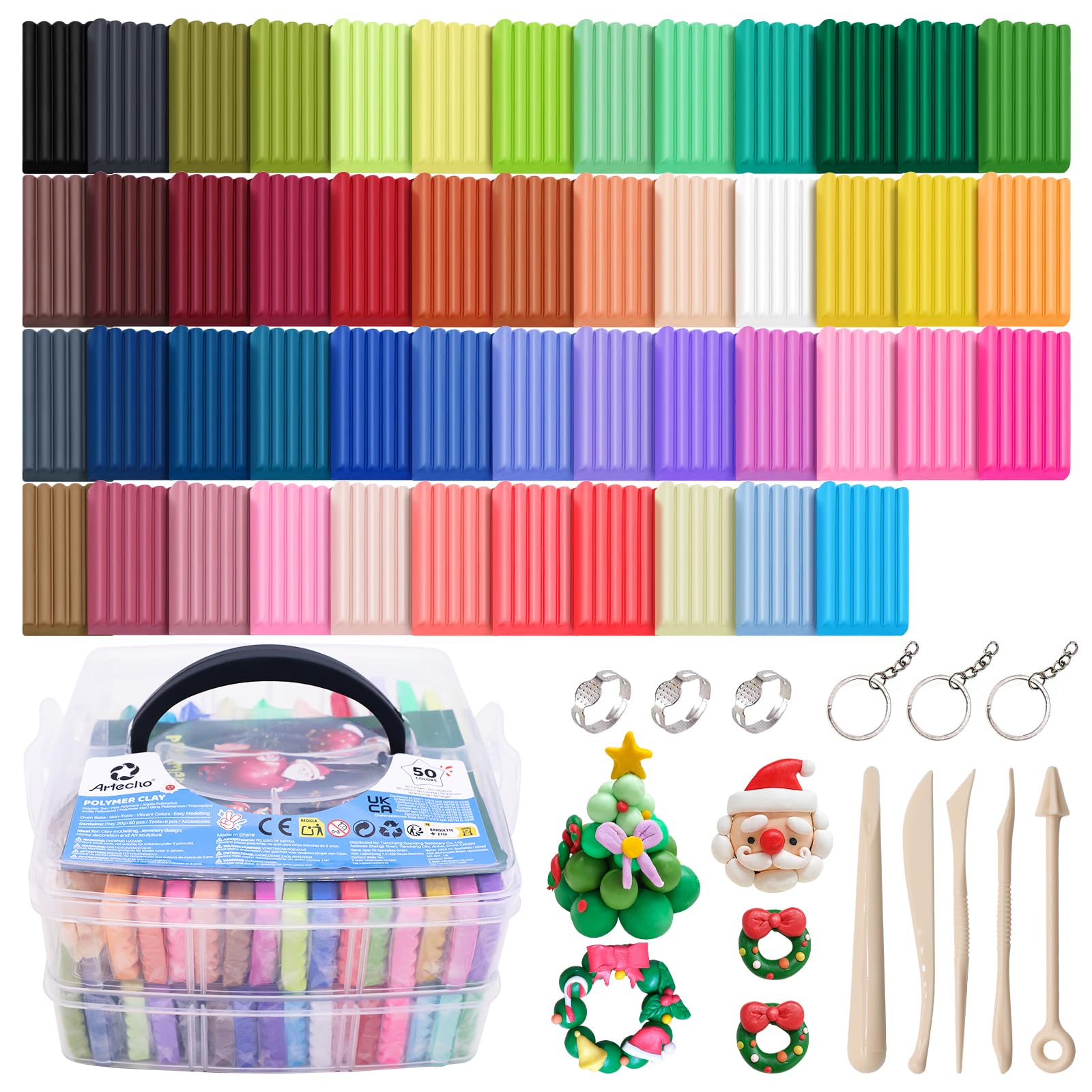 Polymer Clay Set #Size_50 Basic Colors