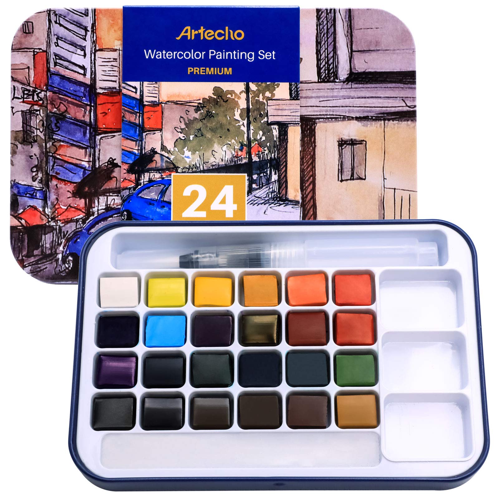 Watercolor Paint Set 100 Colors #Size_24 Colors