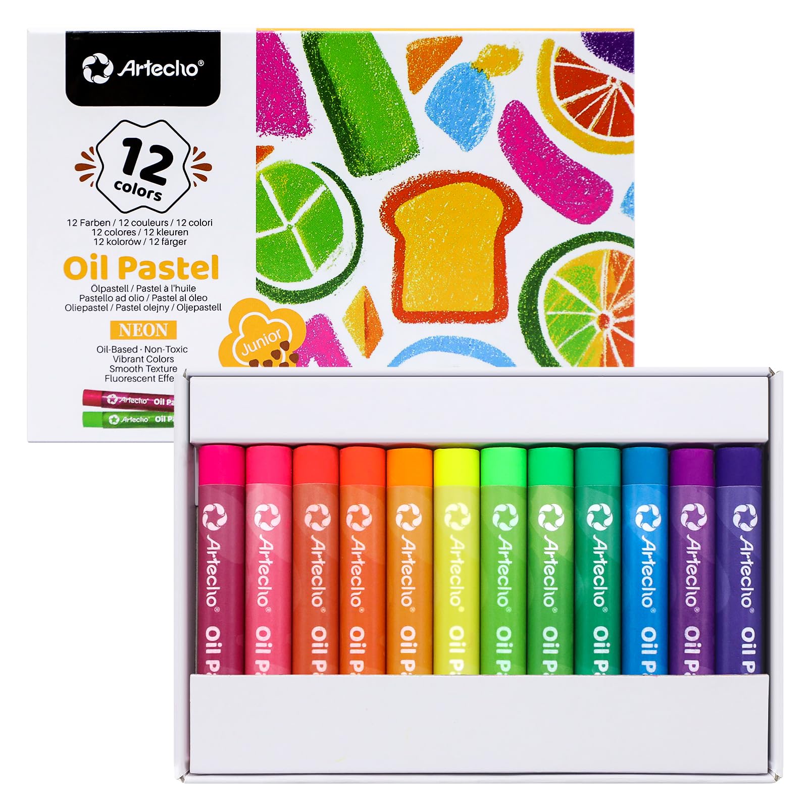 Oil Pastel Set 8mm #Size_12 Colors