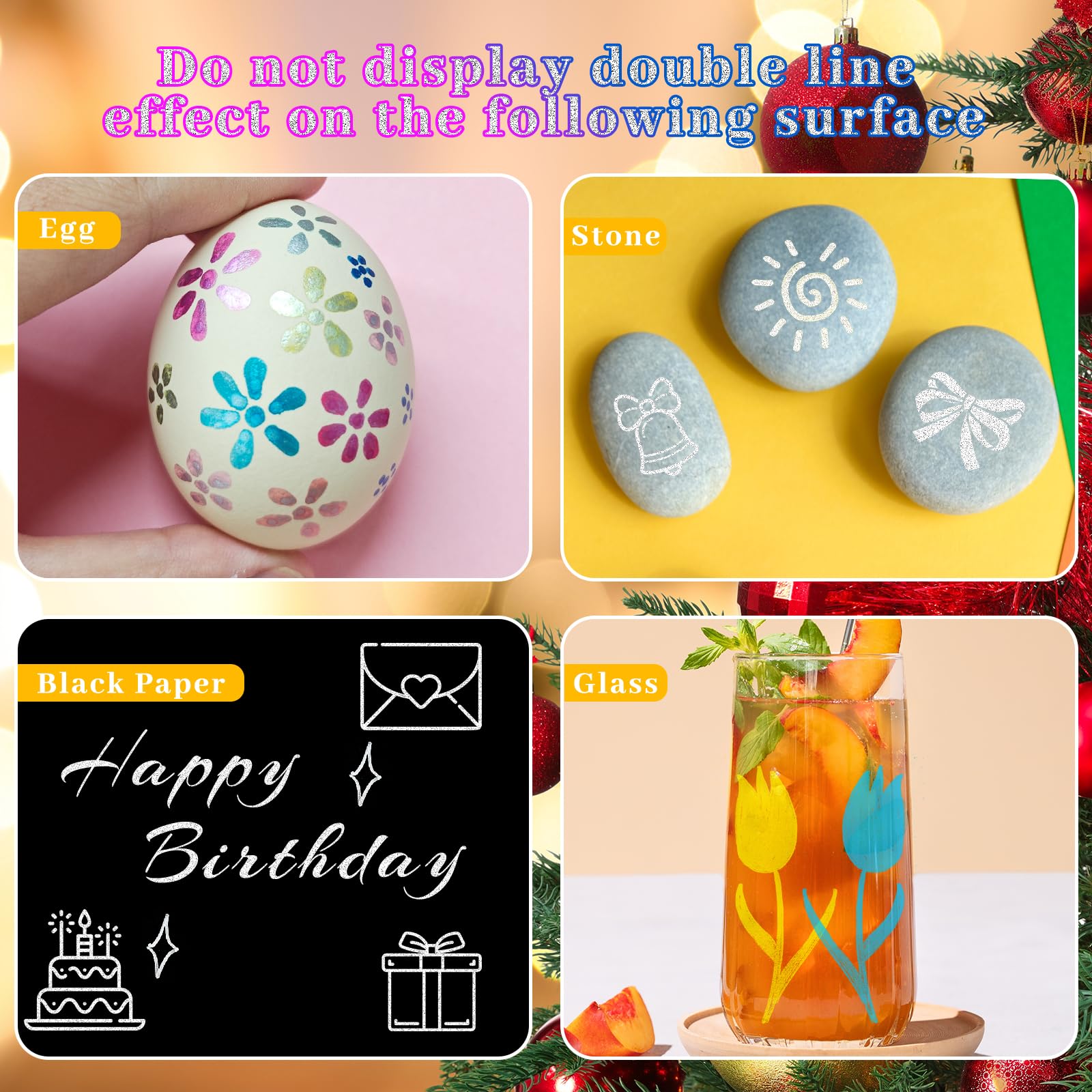 Glitter Outline Markers, 12 Colors