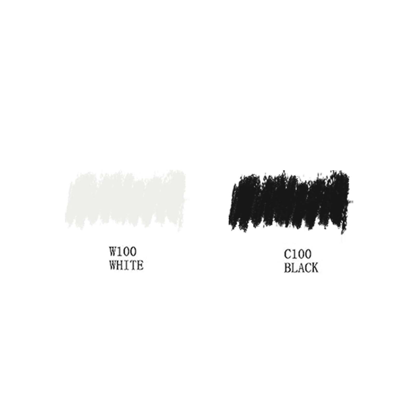 Soft Oil Pastels Set, 12 PCS (6 White & 6 Black, 10x70mm)