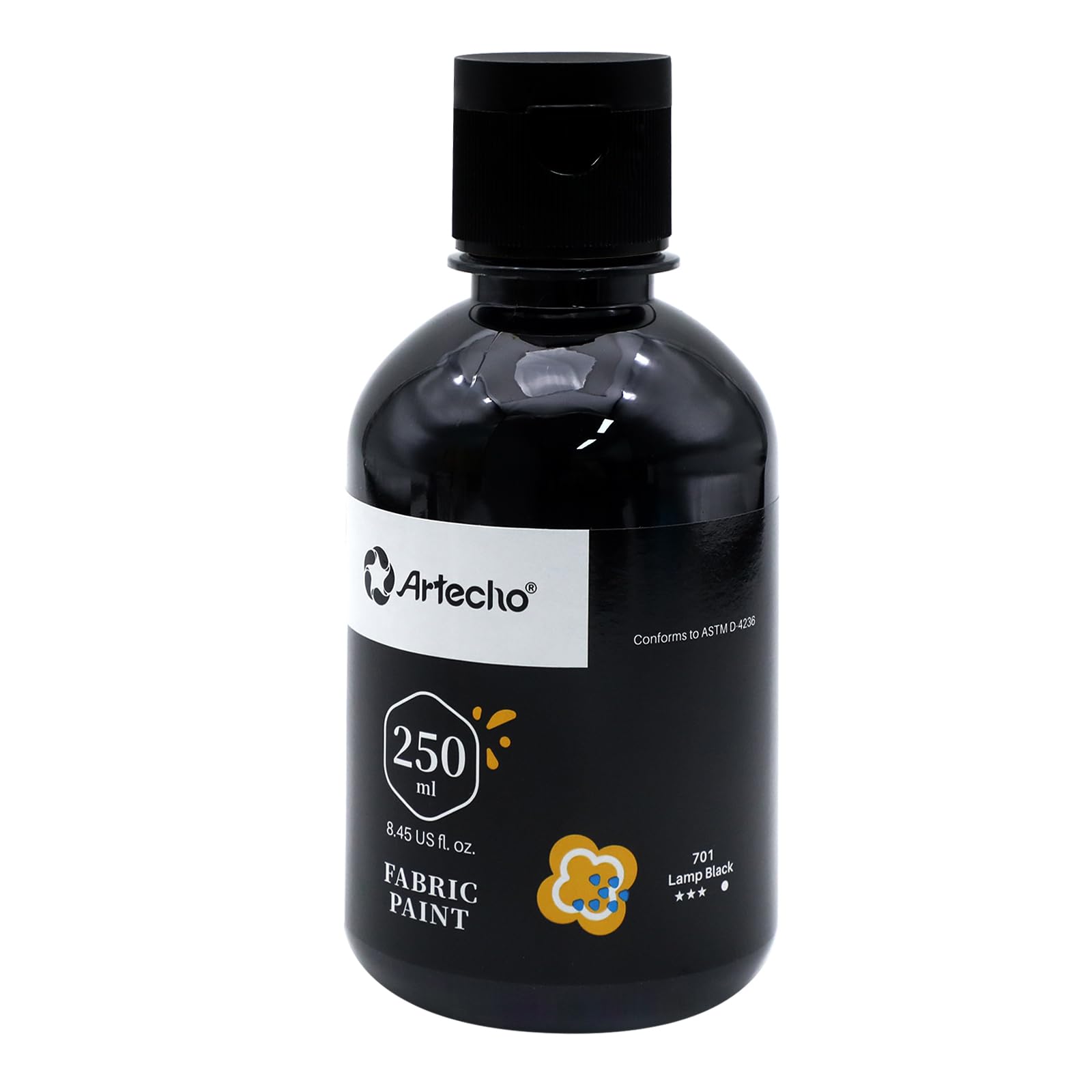 Fabric Paint, Black (250ml / 8.45oz)