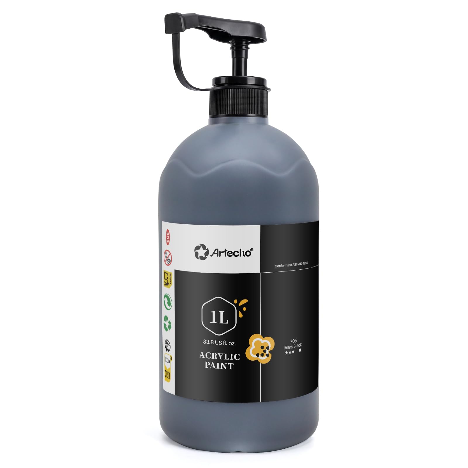 Acrylic Paint 1L #Color_Mars Black