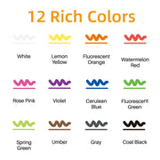 Artecho 4 Pack White Liquid Chalk Markers, 6mm Reversible Tip Pens