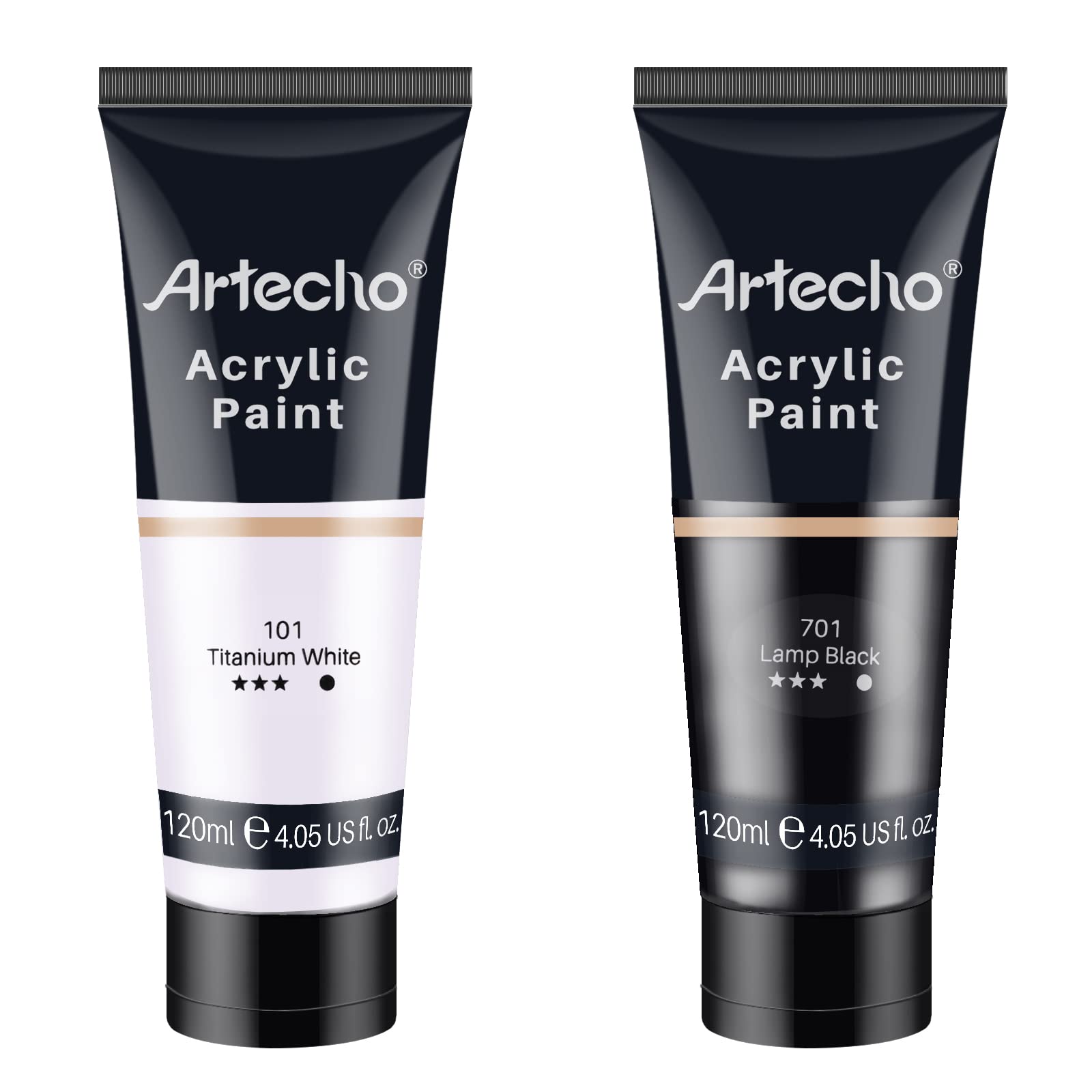 Acrylic Paint 4.05oz #Color_White and Black