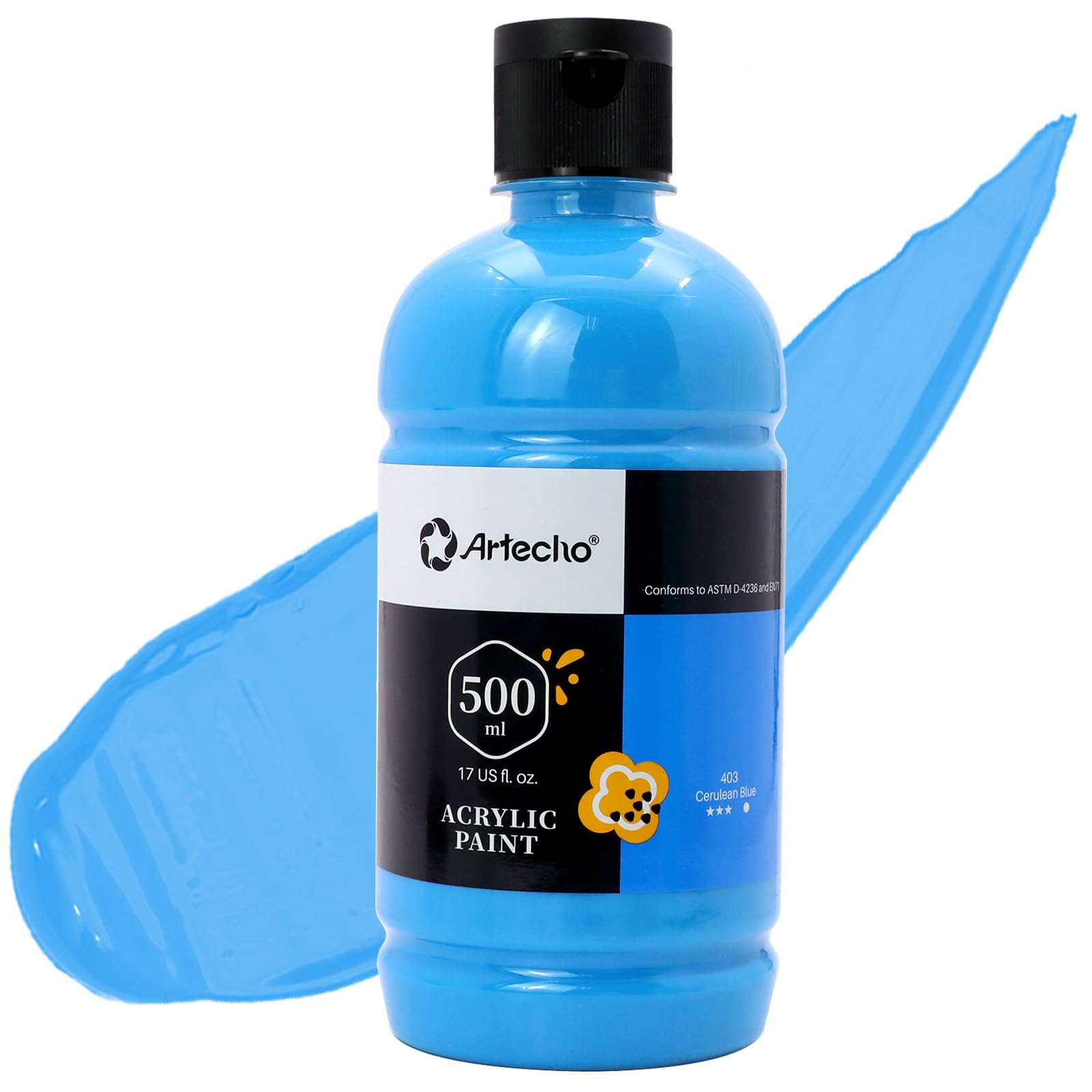 Acrylic Paint 500ml Set #Color_Cerulean Blue