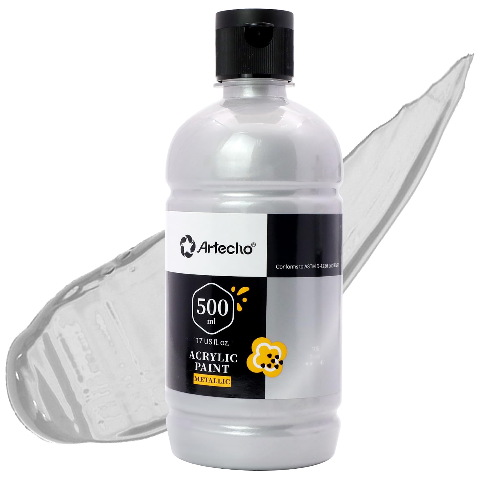 Acrylic Paint 500ml Set #Color_Silver