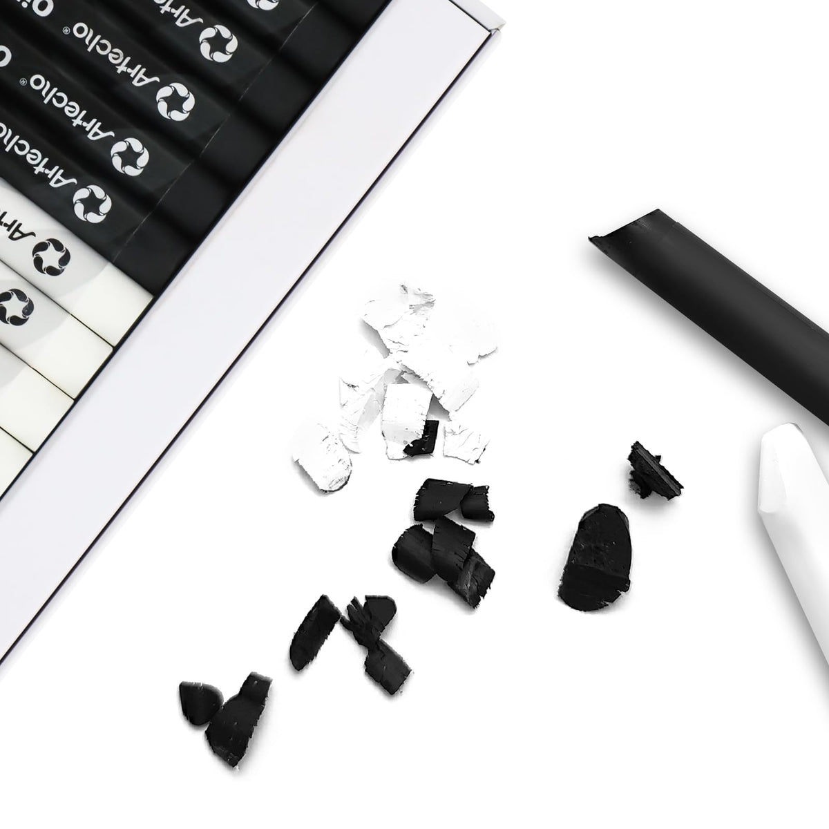 Artecho Oil Pastels Set of 12 PCS, 6 White and 6 Black (8 x 60 mm)