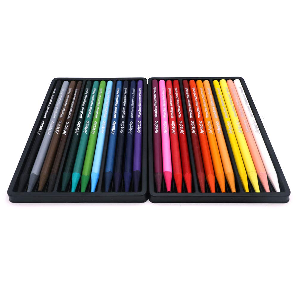 Woodless Pencil Set #Size_24 Colors Watercolor 25 PCS