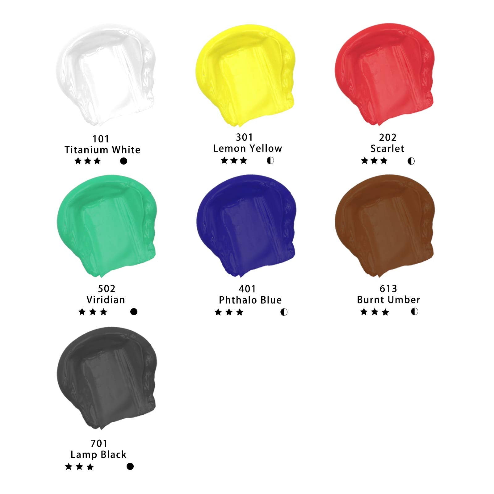 Acrylic Paint 4.05oz #Color_7 Basic Colors