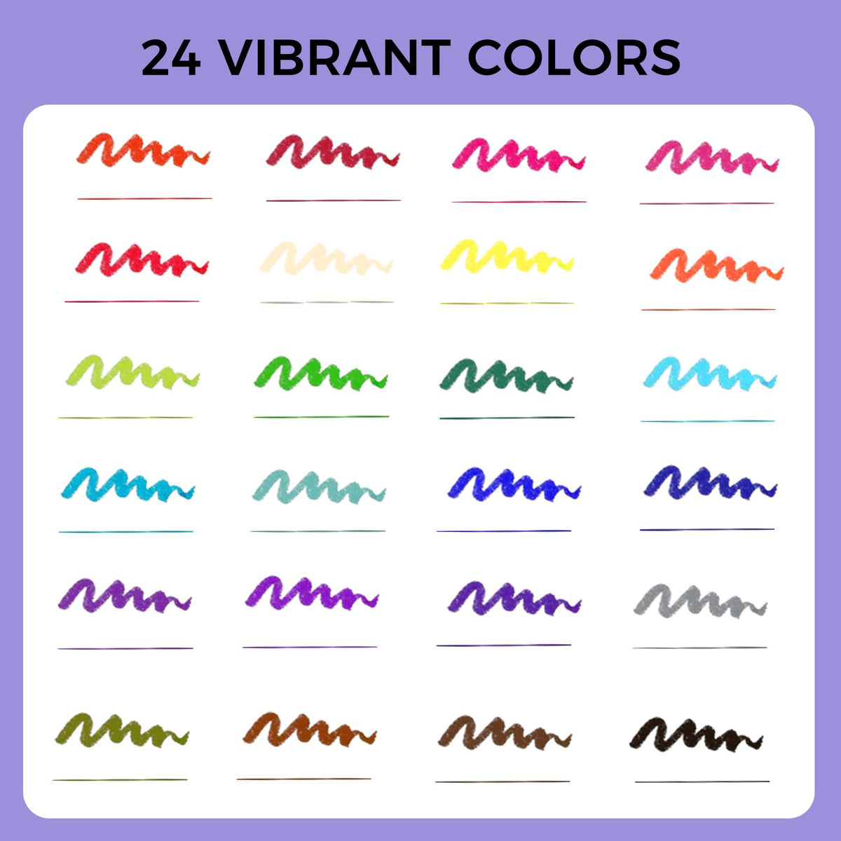 Artecho 24 Colors Dual Tip Markers for Adult Coloring Books