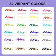 Artecho 24 Colors Dual Tip Markers for Adult Coloring Books