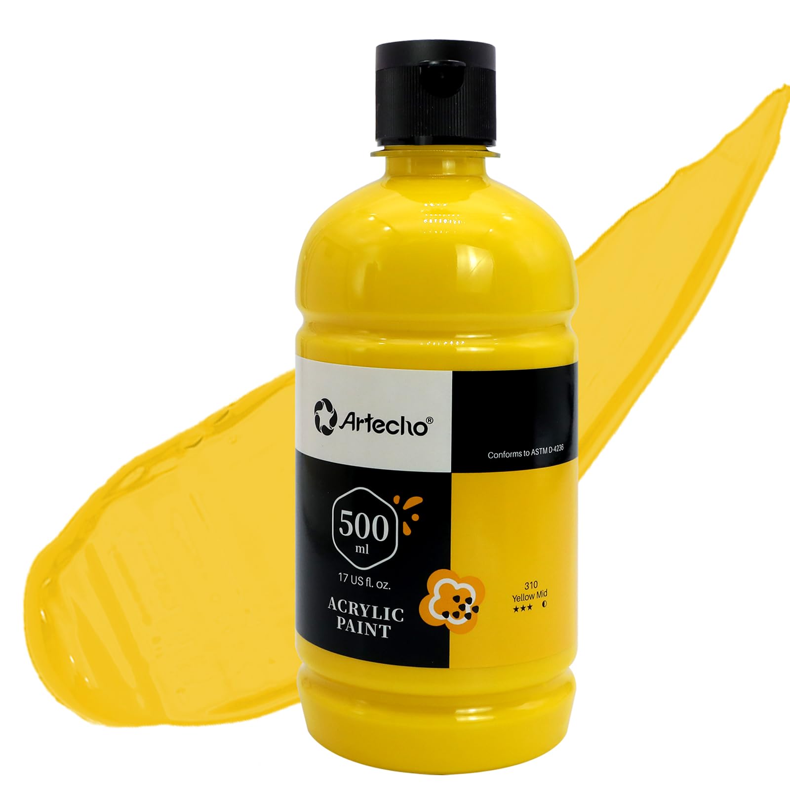 Acrylic Paint 500ml Set #Color_Yellow Mid