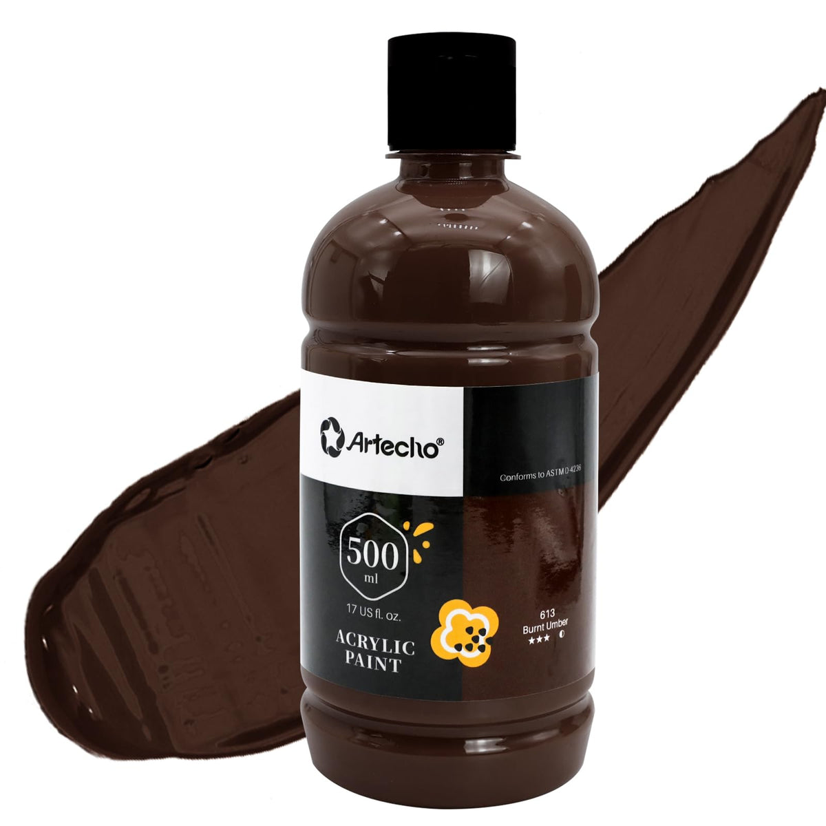 artecho-acrylic-paint-500ml-set - Burnt Umber