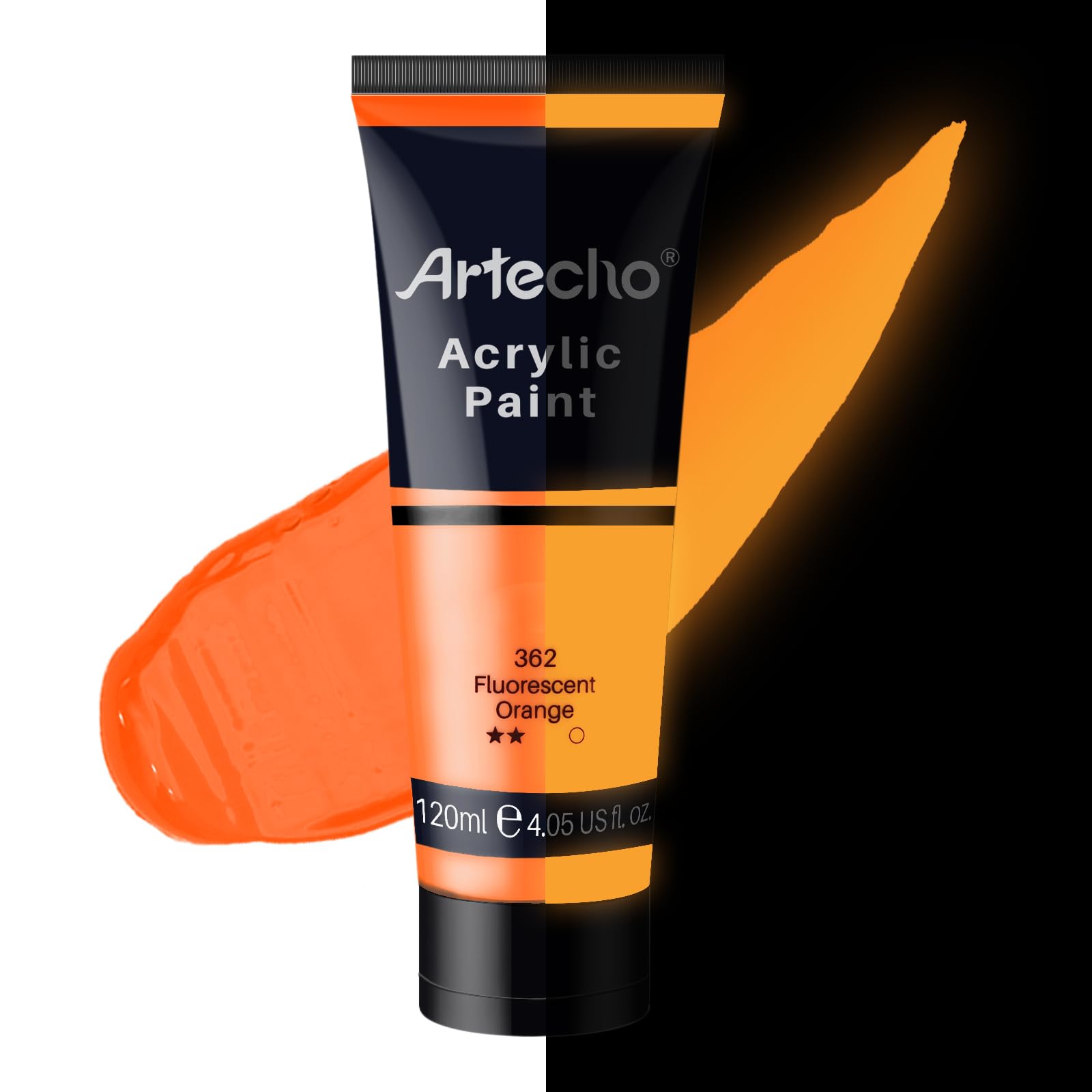 Acrylic Paint 4.05oz #Color_Orange 120ml / 4.05oz