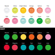 Artecho Glow in the Dark Acrylic Paint Set – 12 Colors x 11ml (0.37oz)