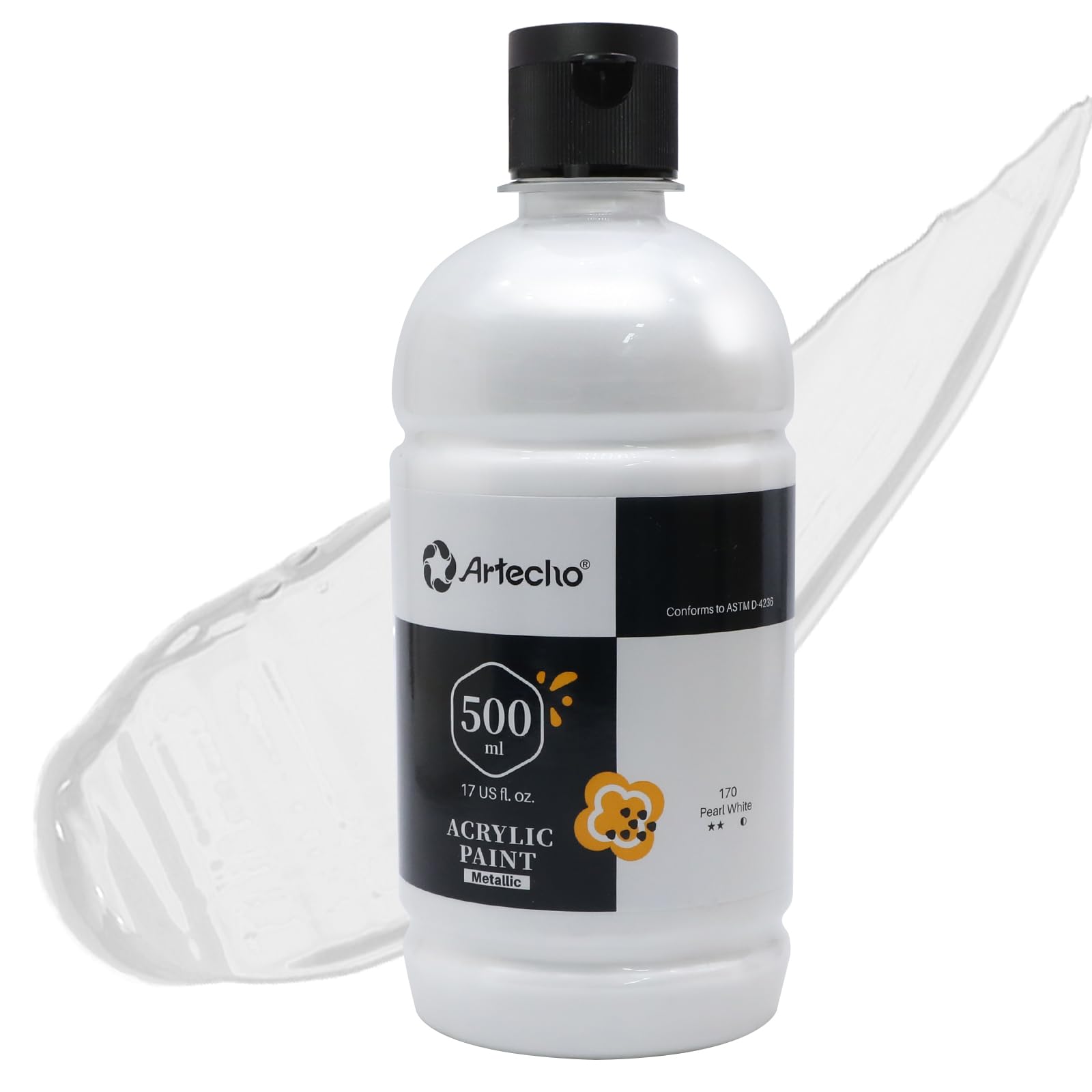Acrylic Paint 500ml Set #Color_Pearl White