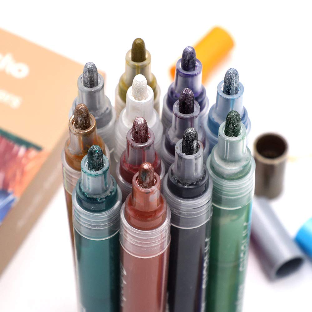 Acrylic Marker 3mm Line #Size_12 Metallic Colors