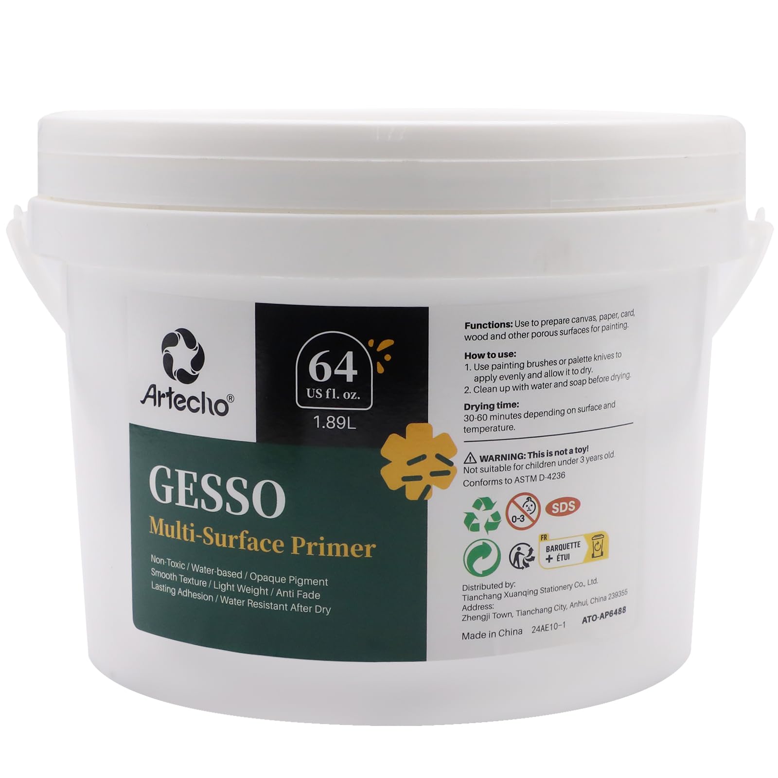 White Gesso Primer (64oz / 1.89L)