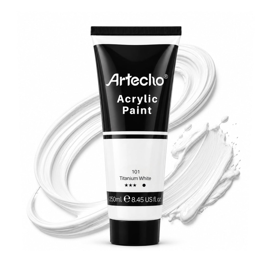 artecho-acrylic-paint-250ml - Titanium White