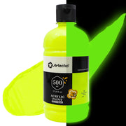 artecho-acrylic-paint-500ml-set - Yellow Glow in the Dark