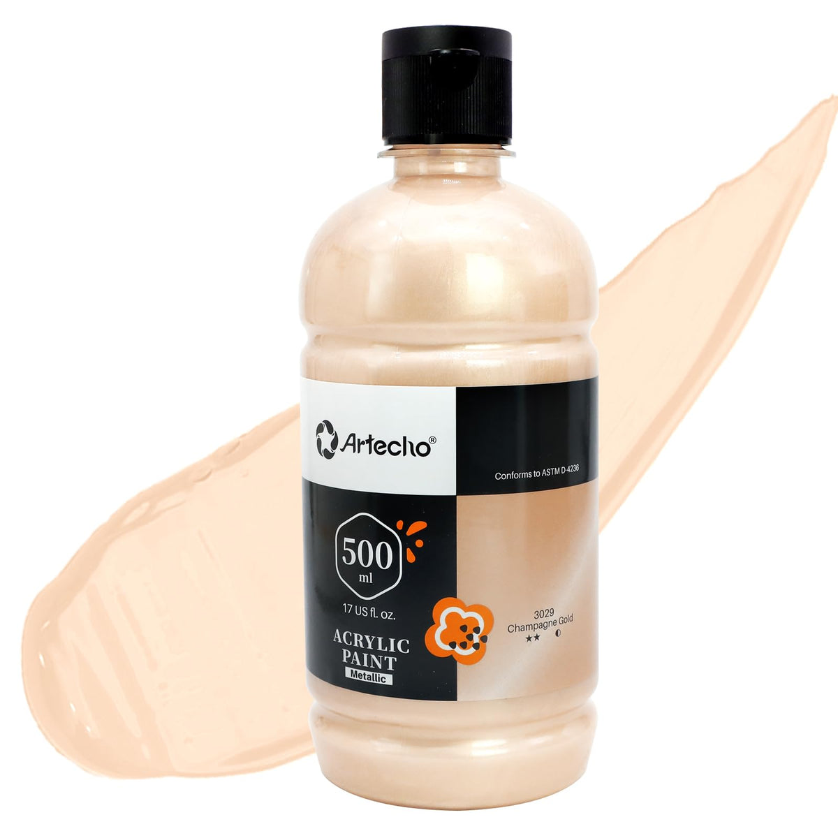 artecho-acrylic-paint-500ml-set - Champagne Gold
