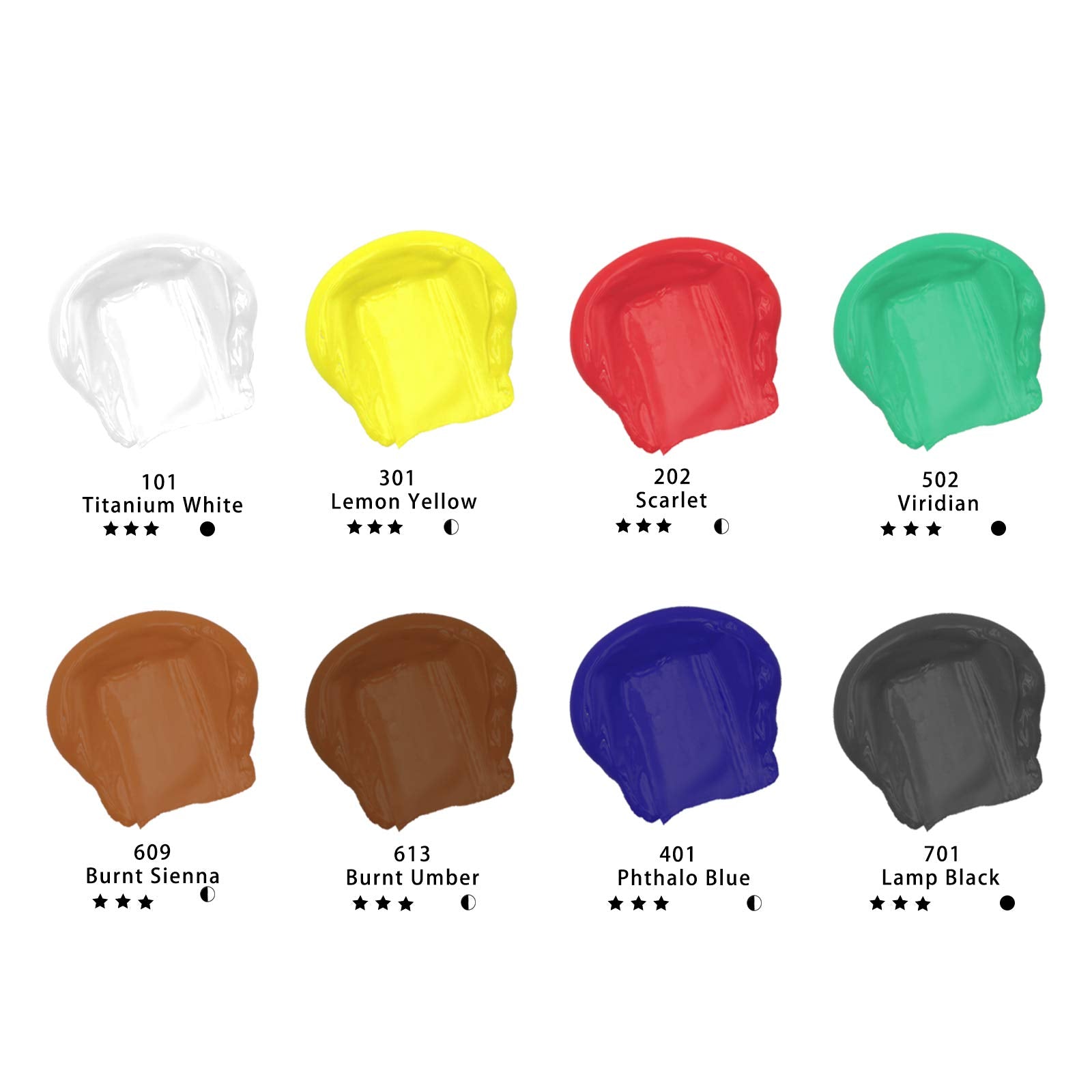 Acrylic Paint 4.05oz #Color_8 Basic Colors